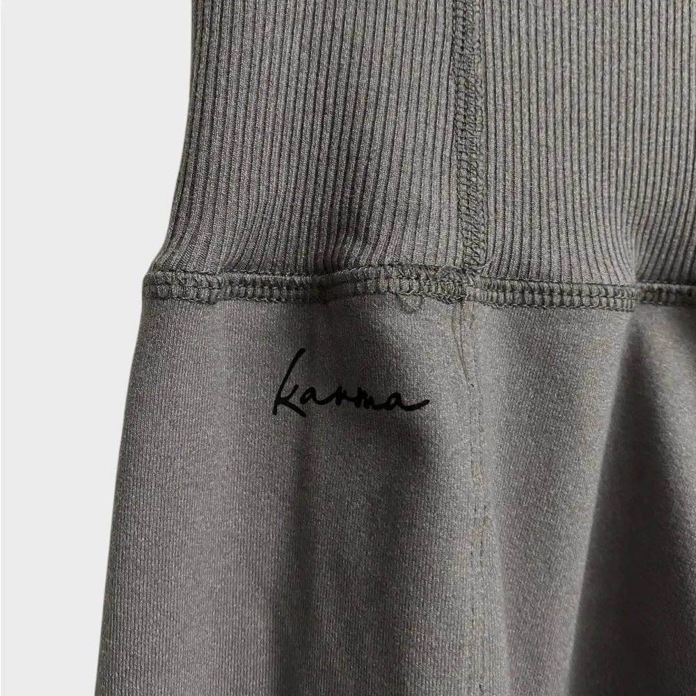 Karma Athletics Yama Leggings Tights Women's Size XS-S Heathered Grey Yoga Gym